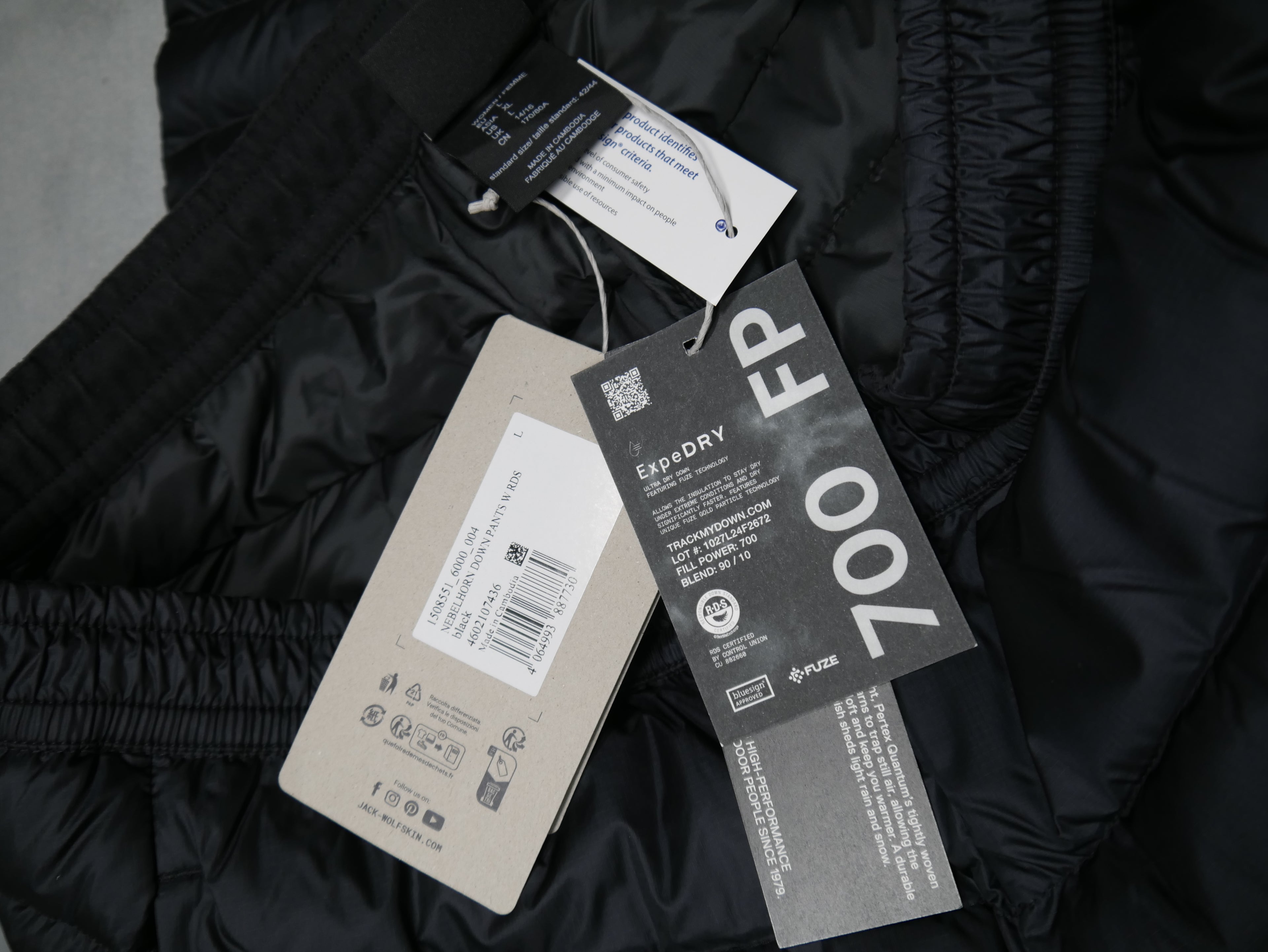 Jack Wolfskin Nebelhorn Down Pants W Rds black