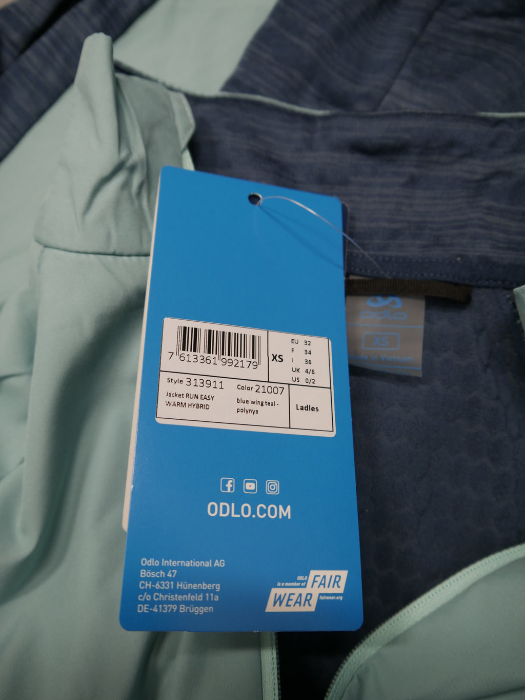 Odlo Jacket Run Easy Warm Hybrid Damen